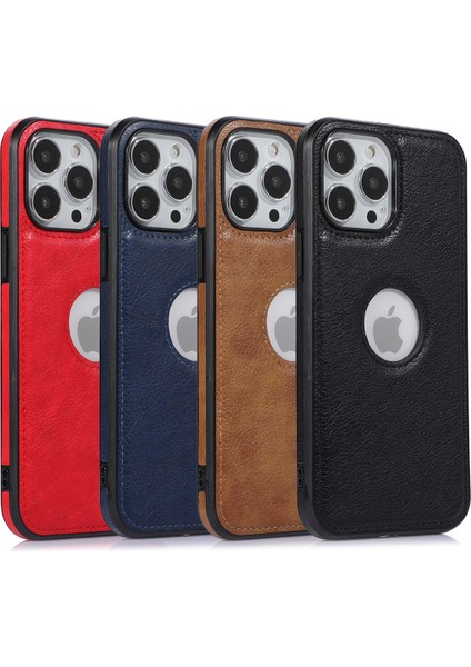 iPhone15 Pro Max Case Tpu+Pu Telefon Kapağı Logo Tasarım Şok Geçirmez Kabuk-Kırmızı (Yurt Dışından) modelleri