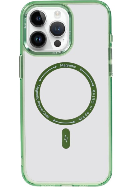 iPhone15 Pro Max Anti-Drop Tpu Için Magsafe Telefon Kılıfı ile Uyumlu (Yurt Dışından)