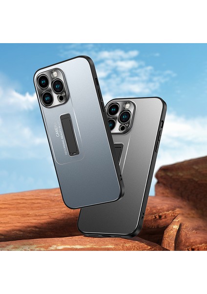 iPhone15 Pro Max Case Plastik Telefon Geri Kapak Gizli Kickstand-Blue (Yurt Dışından) fiyatları