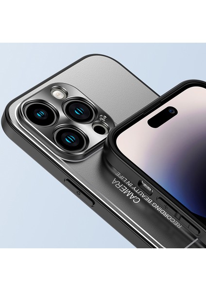 iPhone15 Pro Max Case Plastik Telefon Geri Kapak Gizli Kickstand-Blue (Yurt Dışından) indirimleri