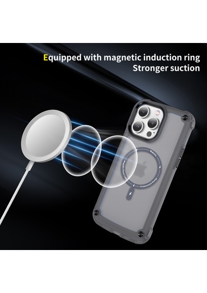 iPhone15 Plus Manyetik Tpu+Pc Telefon Kılıfı Için Magsafe-Black ile Uyumlu Mat Mat Anti-Çizelge Kapağı (Yurt Dışından) fiyatları