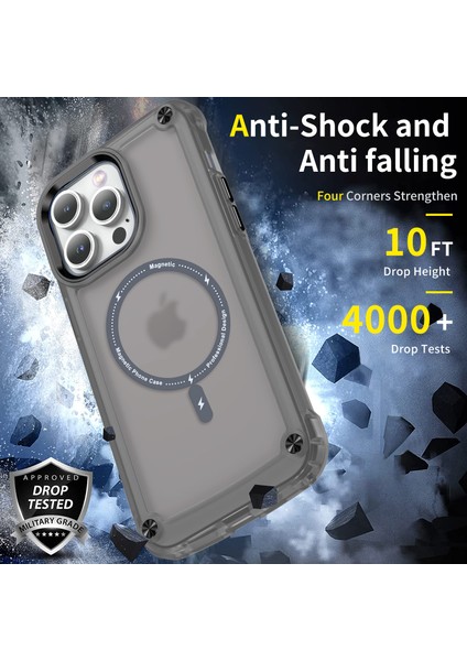 iPhone15 Plus Manyetik Tpu+Pc Telefon Kılıfı Için Magsafe-Black ile Uyumlu Mat Mat Anti-Çizelge Kapağı (Yurt Dışından) fırsatları