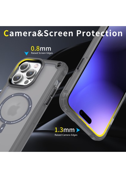 iPhone15 Plus Manyetik Tpu+Pc Telefon Kılıfı Için Magsafe-Black ile Uyumlu Mat Mat Anti-Çizelge Kapağı (Yurt Dışından) indirimleri