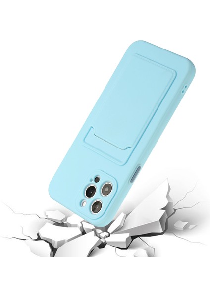 iPhone15 Pro Max Anti-Cratch Tpu Tpu Kılıf Damla Geçirmez Kart Tutucu Kapak Sky Blue (Yurt Dışından)