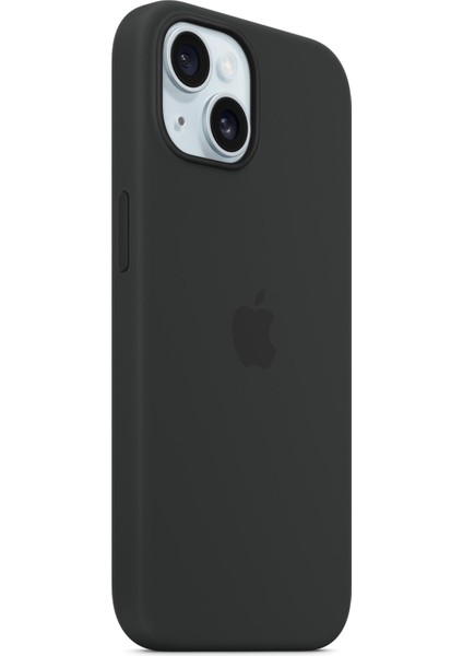 iPhone15 Plus Kasa Için Magsafe Yumuşak Silikon Telefon Koruyucu Kabuk Black ile Uyumlu (Yurt Dışından)