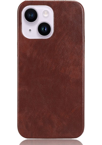 iPhone15 Slim-Thin Tele Kılıfı Için Litchi Doku Pu Deri Kaplamalı Tpu Şok Geçirmez Kapak-Kahverengi (Yurt Dışından) modelleri