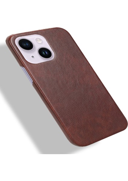 iPhone15 Slim-Thin Tele Kılıfı Için Litchi Doku Pu Deri Kaplamalı Tpu Şok Geçirmez Kapak-Kahverengi (Yurt Dışından) fırsatları