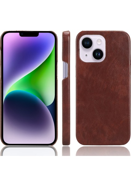iPhone15 Slim-Thin Tele Kılıfı Için Litchi Doku Pu Deri Kaplamalı Tpu Şok Geçirmez Kapak-Kahverengi (Yurt Dışından) indirimleri