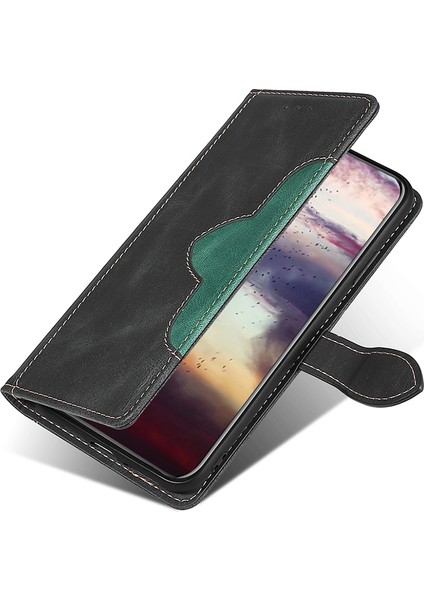iPhone15 Pro Max Maks Hip Hat Telefon Kapağı Pu Deri Stand Cüzdan Black Için Cilt Touch Kabuğu (Yurt Dışından)