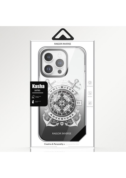 iPhone15 Pro Max Telefon Kılıfı Koruyucu Imd Kapak-Blue Için Kasha Serisi (Yurt Dışından) modelleri