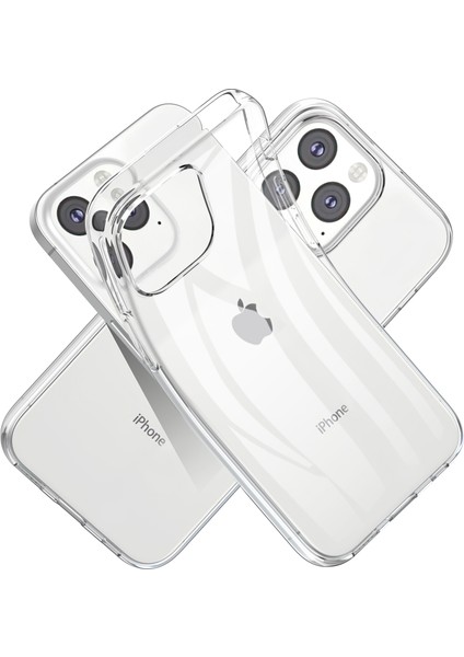 iPhone15 Pro Max Clear Tpu Telefon Kılıfı+Çizgi Anti Kamera Filmi+2.5d Arc Edge Temperli Cam Ekran Koruyucu (Yurt Dışından)