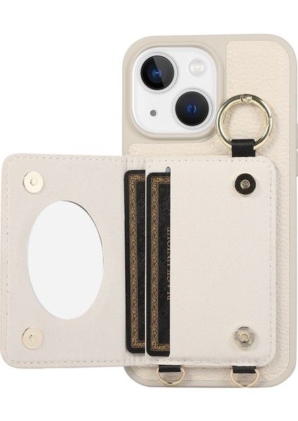 iPhone15 Plus Kılıf Kartı Yuvası Pu+Tpu Telefon Kapak-White Için Koruyucu Kılıf (Yurt Dışından) modelleri