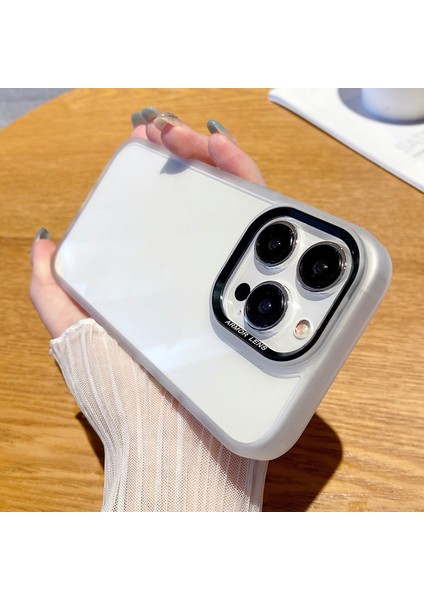 iPhone15 Pro Max Case Tpu+Pc Telefon Kabuğu Metal Lens Çerçevesi Anti-Drop Kapak Tüketim (Yurt Dışından)
