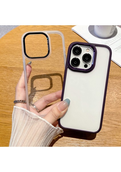 iPhone15 Pro Max Case Tpu+Pc Telefon Kabuğu Metal Lens Çerçevesi Anti-Drop Kapak Tüketim (Yurt Dışından)