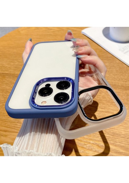 iPhone15 Pro Max Case Tpu+Pc Telefon Kabuğu Metal Lens Çerçevesi Anti-Drop Kapak Tüketim (Yurt Dışından)