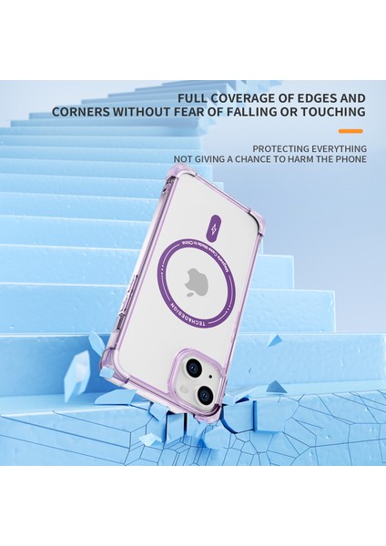 iPhone15 Plus Için Ysm Takviyeli Köşeler Serisi Plus Bingi Büyük Arka Lens Deliği Anti-Drop Kapağı Magsafe-Tövbe Mor ile Uyumlu (Yurt Dışından) modelleri