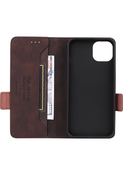 iPhone15 Pro Donanım Dekoru Için Telefon Kılıfı Pu Deri Cüzdan Stand Kapak Koffeti (Yurt Dışından) indirimleri