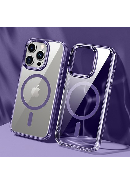 iPhone15 Pro Magnetic Case Pc+Tpu Net Telefon Kapağı Magsafe-Purple ile Uyumlu (Yurt Dışından) indirimleri