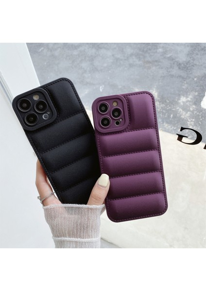 iPhone15 Pro Max Down Ceket Telefon Kılıfı Tpu Çizgiye Döküm Anti Mat Kapak Black (Yurt Dışından) fırsatları