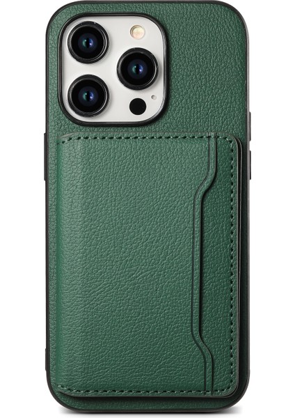 iPhone15 Prof Pro Balf Dokusu Için Telefon Kılıf Kart Yuvaları Koruyucu Kapak Yeşil (Yurt Dışından)