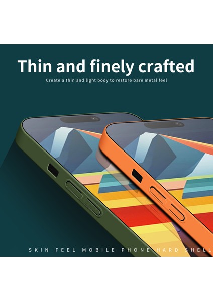 Jk Qin Serisi Akrilik+Tpu Mat Telefon Kılıfı iPhone15 Pro Cilt-Touch Şok Geçirmez Kapak Black (Yurt Dışından)