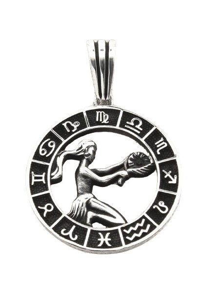 Gümüş 925 Ayar Başka Burcu Kolye Ucu