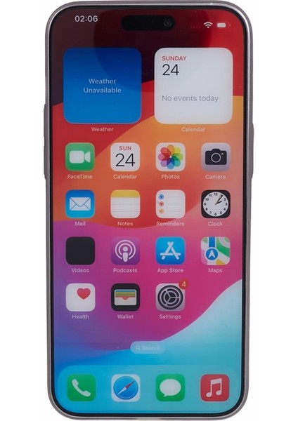 iPhone15 Pro Telefon Kapağı Ultra-Ince Pc Akıllı Telefon Kılıfı Shell-Grey (Yurt Dışından)