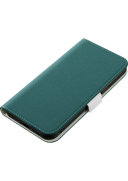 iPhone15 Plus Artı Stand Cüzdan Litchi Doku Şeker Pu Deri Deri Flip Cover-Blackish Yeşil (Yurt Dışından) indirimleri