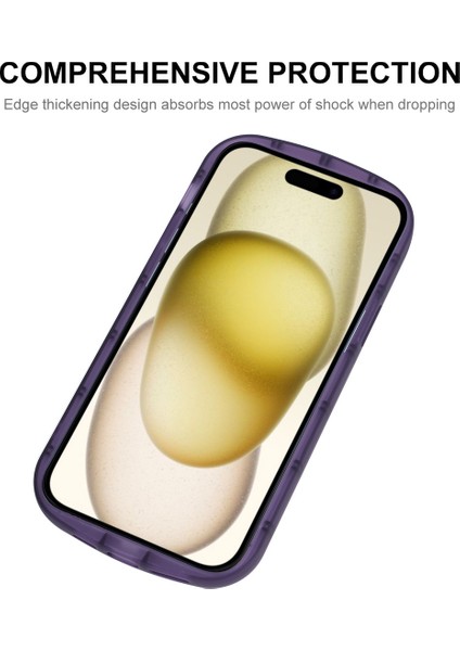 iPhone15 Plus Tpu Telefon Kılıfı Köşesi Kalınlaştırma Mat Kapak Morası (Yurt Dışından)