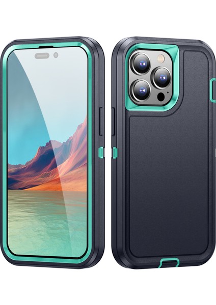iPhone15 Pro Max Anti-Drop Şok Geçirmez Telefon Kapak Black/canan Için Sert Pc+Yumuşak Tpu Telefon Kılıfı (Yurt Dışından)