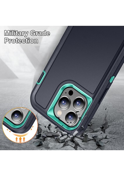 iPhone15 Pro Max Anti-Drop Şok Geçirmez Telefon Kapak Black/canan Için Sert Pc+Yumuşak Tpu Telefon Kılıfı (Yurt Dışından) indirimleri