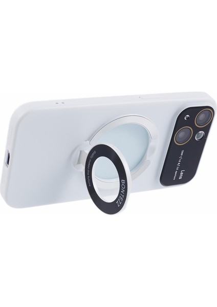 iPhone14 Plus Artı Sert Pc Case Kickstand Telefon Koruyucusu Magsafe-White ile Uyumlu (Yurt Dışından)