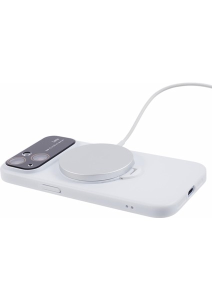 iPhone14 Plus Artı Sert Pc Case Kickstand Telefon Koruyucusu Magsafe-White ile Uyumlu (Yurt Dışından)