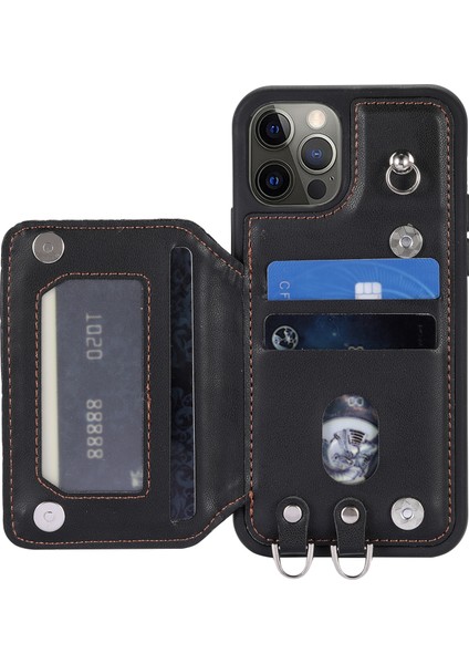 iPhone12 Pro Max Için Koruyucu Telefon Kılıfı 6.7 Inç Rfıd Engelleme Straps-Black ile Basılı Pu+Tpu Telefon Kapağı (Yurt Dışından) fırsatları