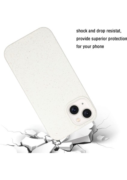 iPhone14 Için Çevre Dostu Buğday Samanı+Tpu Manyetik Telefon Kapak-Beyaz (Yurt Dışından) fırsatları