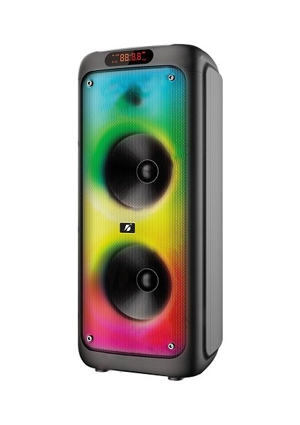 Ultratekno Brodu BTS-1387 Karaoke Hoparlör Ses Sistemi Kablosuz Mikrofonlu Bluetooth Hoparlör Rgb Party Box 70 Watt 2X10 Inç