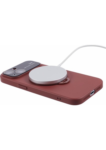 iPhone13 Için Magsafe Kickstand Hard Pc Telefon Kapak Kırmızısı ile Uyumlu Kasa (Yurt Dışından) fırsatları