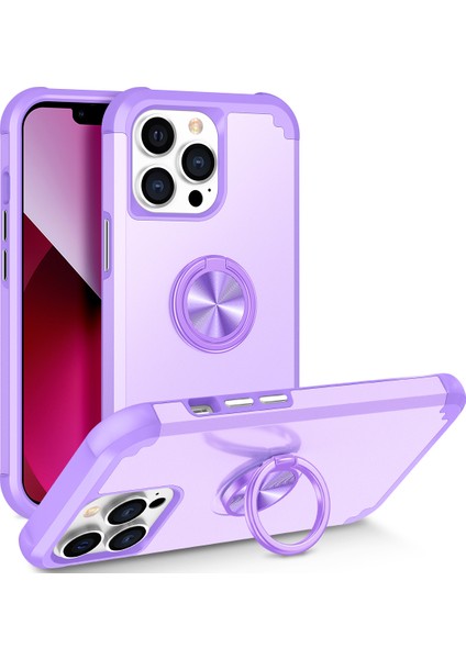 iPhone13 Pro Kickstand Case Anti-Shock Pc+Tpu Telefon Geri Kapak Koruyucu-Doğru (Yurt Dışından)
