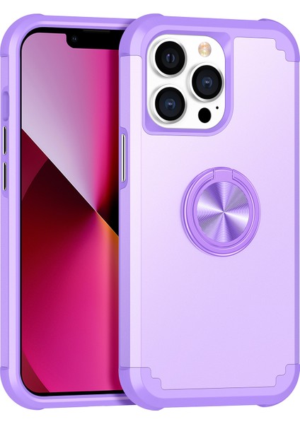 iPhone13 Pro Kickstand Case Anti-Shock Pc+Tpu Telefon Geri Kapak Koruyucu-Doğru (Yurt Dışından)