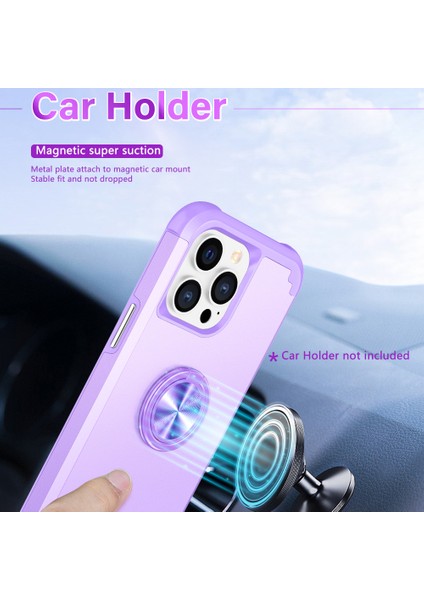 iPhone13 Pro Kickstand Case Anti-Shock Pc+Tpu Telefon Geri Kapak Koruyucu-Doğru (Yurt Dışından)