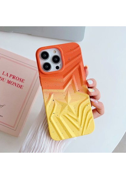 iPhone14 Pro Sparkly Case Star Patern Tpu Telefon Kapak-Yorum+Sarı (Yurt Dışından)