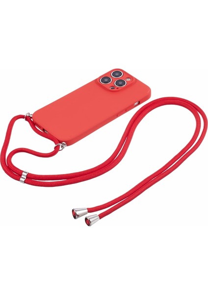 iPhone14 Pro Max Case Için Long Lanyard-Red ile Ka Tpu Fiber Astar Telefon Kapağı (Yurt Dışından) fiyatları