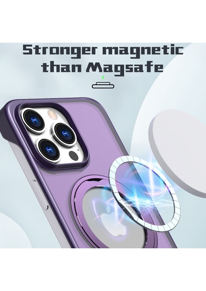 iPhone14 Pro Case Magnetic Tpu+Akrilik Telefon Geri Kabuğu Metal Braket-Sergi ile (Yurt Dışından) fiyatları