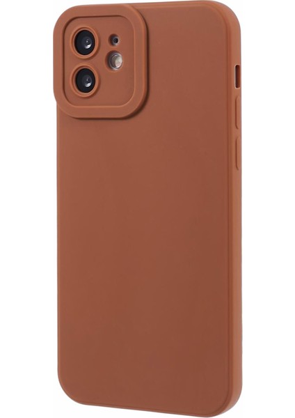 iPhone12 Için Yx Serisi 6.1 Inç Kasa Mat Tpu Telefon Geri Kabuğu (Hassas Kesim) -Brown (Yurt Dışından)