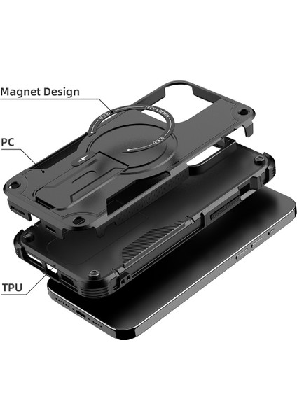 iPhone12 Pro Max 6.7 Inç/13 Pro Max 6.7 Inç Kasa Tpu+Pc Telefon Geri Kabuk Magsafe-Black ile Uyumlu (Yurt Dışından) indirimleri