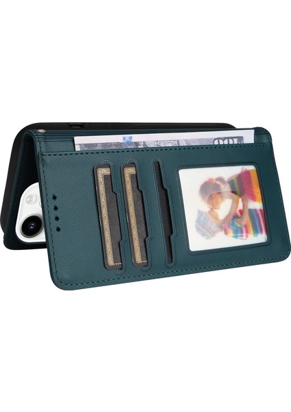 iPhone14 Pro Case Söndürülebilir 2-1 Arada Pu Deri Folio Flip Shell-Blue Için (Yurt Dışından)