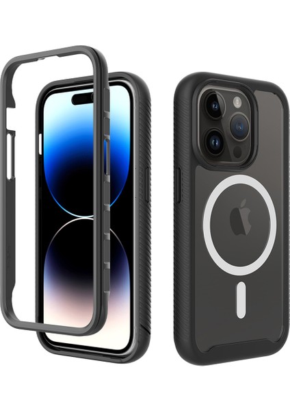 Magsafe ile Uyumlu iPhone15 Pro Magnetic Telefon Kılıf Anti-Drop Pc+Tpu Kabuğu Için Starry Serisi (Yurt Dışından)