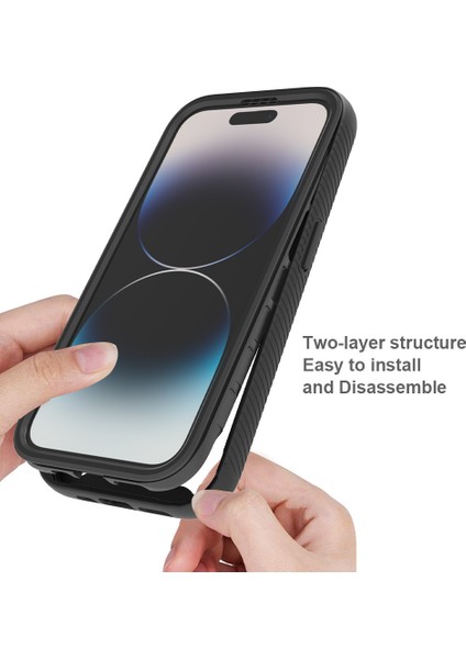 Magsafe ile Uyumlu iPhone15 Pro Magnetic Telefon Kılıf Anti-Drop Pc+Tpu Kabuğu Için Starry Serisi (Yurt Dışından)
