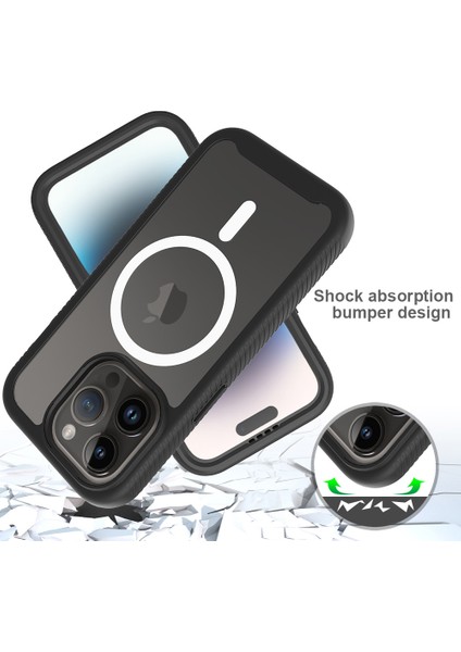 Magsafe ile Uyumlu iPhone15 Pro Magnetic Telefon Kılıf Anti-Drop Pc+Tpu Kabuğu Için Starry Serisi (Yurt Dışından)
