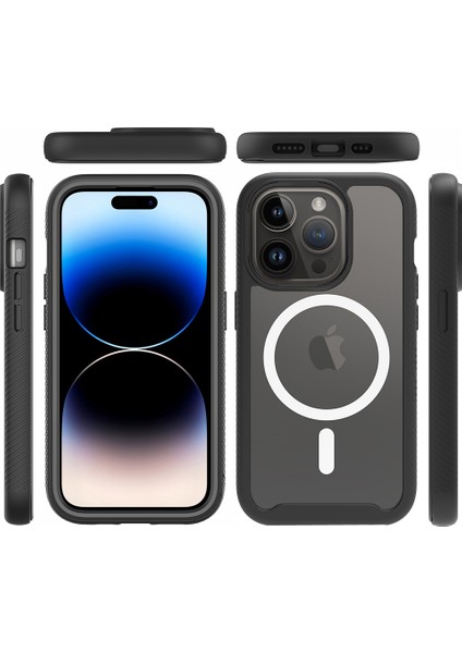 Magsafe ile Uyumlu iPhone15 Pro Magnetic Telefon Kılıf Anti-Drop Pc+Tpu Kabuğu Için Starry Serisi (Yurt Dışından)